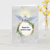 イギリス・シープドッグ・エンジェル・ウィングス・ハロリース天国 カード (黄色い花)