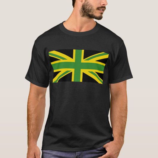 イギリス – ジャマイカユニオンジャック国旗 Tシャツ (正面)