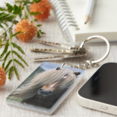 イギリス、スコットランドのシェトランド諸島島、シェトランド諸島の子馬 キーホルダー (正面右)