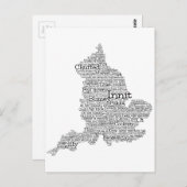 イギリス・スラング英語のワードアートマップはがき ポストカード (正面/裏面)
