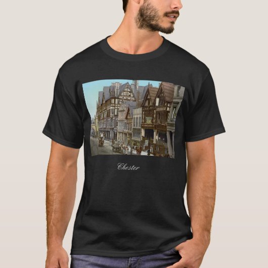 イギリス,チェスターの通り(1900年c.) tシャツ (正面)