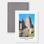 イギリス、デボン、Ottery St Mary マグネット (正面/裏面)