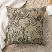 イギリス、ドーセット、ジュラ紀海岸、アンモナイト化石枕 クッション (ブランケット)