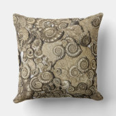 イギリス、ドーセット、ジュラ紀海岸、アンモナイト化石枕 クッション (裏面)