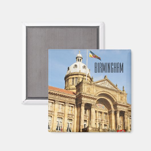 イギリス,バーミンガムの市役所 マグネット (正面/裏面)