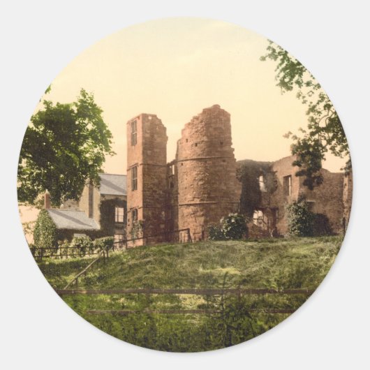 イギリス、ヘレフォードシャー州、ロス・オン・ワイエのウィルトン城 ラウンドシール (正面)