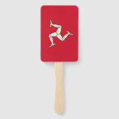 イギリス、マン島の旗とハンドファンのセット ハンドファン (裏面)