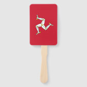 イギリス、マン島の旗とハンドファンのセット ハンドファン (正面)