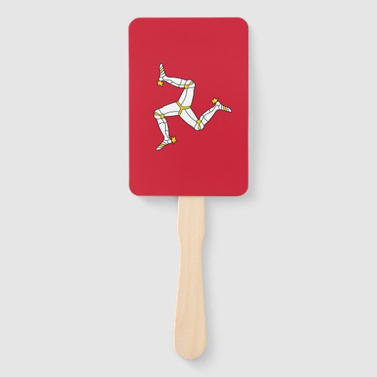 イギリス、マン島の旗とハンドファンのセット ハンドファン (正面)