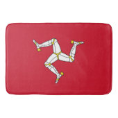 イギリス、マン島の旗を持つ大きなバスマット バスマット (正面)