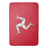 イギリス、マン島の旗を持つ大きなバスマット バスマット (正面縦)