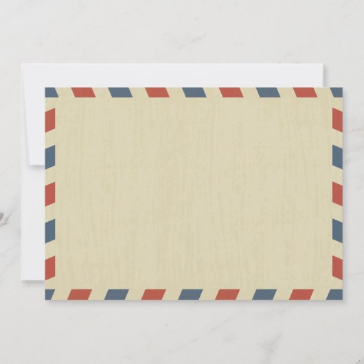 イギリス/ミシガンUSA航空便 | ウェディング 招待状 (裏面)