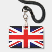 イギリス ユニオンジャック 旗 バッジ (正面（ネックストラップ付）)