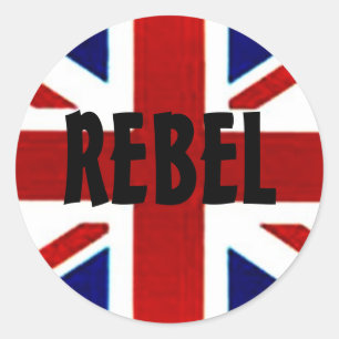 イギリス/ユニオン・ジャック反逆ステッカー ラウンドシール