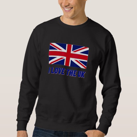 イギリス・ユニオン・ジャック国旗が大好き スウェットシャツ (正面)