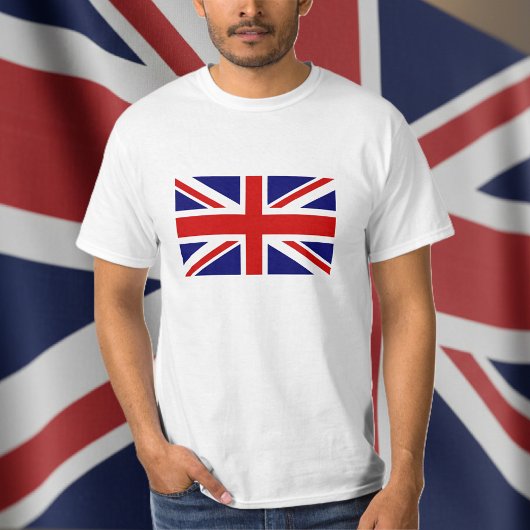 イギリス・ユニオン・ジャック国旗を掲げたTシャツ Tシャツ