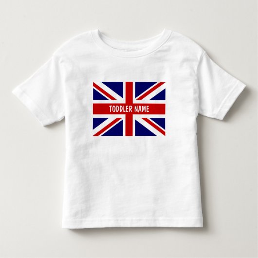 イギリス・ユニオン・ジャック国旗カスタムの幼児Tシャツ トドラーTシャツ (正面)