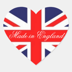 イギリス・ユニオン・ジャック国旗 – ハート形 ハートシール