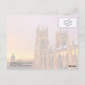 イギリス,ヨーク,ニューヨークのミンスター大聖堂 ポストカード (裏面)