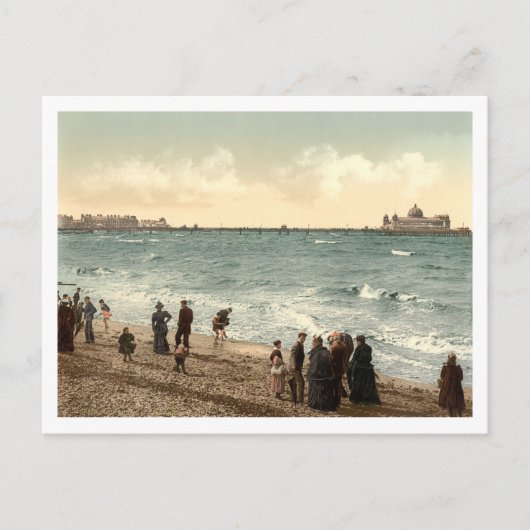 イギリス、ランカシャー州モレカンベ州West End Pier I ポストカード (正面)