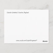 イギリス リンカーン大聖堂 旅行 ポストカード (裏面)