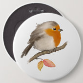 イギリス・ロビン・バード 缶バッジ (正面&裏面)