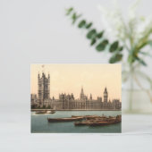 イギリス，ロンドンの国会議事堂 ポストカード (スタンド正面)