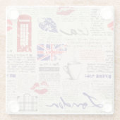 イギリス，ロンドン ガラスコースター (裏面)