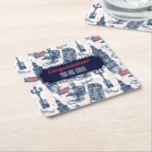 イギリス，ロンドン スクエアペーパーコースター (アングル)