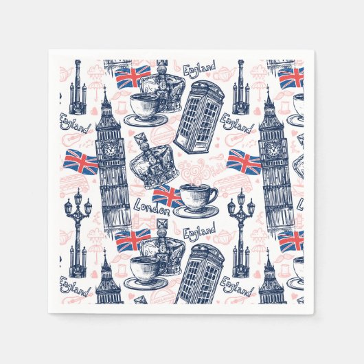 イギリス，ロンドン スタンダードカクテルナプキン (正面)