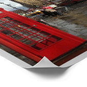 イギリス – ロンドン – ビッグベン – ダブルデッキ – ポスター (角)