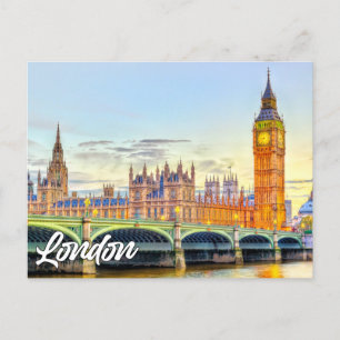 イギリス，ロンドン   ビッグベン ポストカード