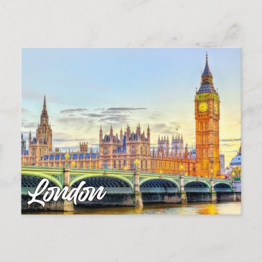 イギリス，ロンドン | ビッグベン ポストカード (正面)