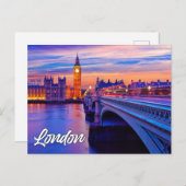 イギリス,ロンドン | ビッグベン ポストカード (正面/裏面)