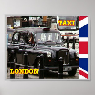 イギリス – ロンドン – ブラックキャップタクシー –  ポスター