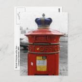 イギリス ヴィクトリア時代のポストボックス - リバプール特別版1 ポストカード (正面/裏面)