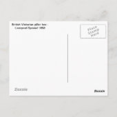 イギリス ヴィクトリア時代のポストボックス - リバプール特別版1 ポストカード (裏面)