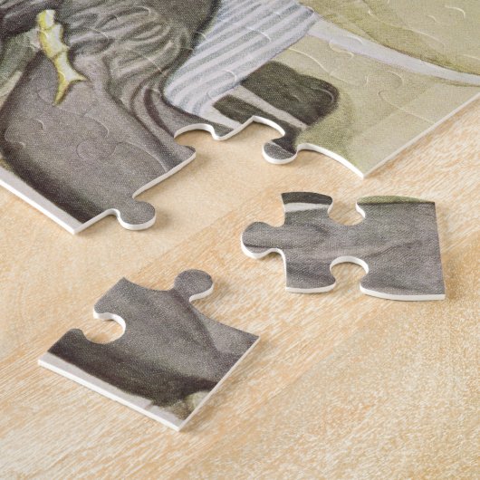 イギリス-勉強への旅行の前の夕べ ジグソーパズル (側面)