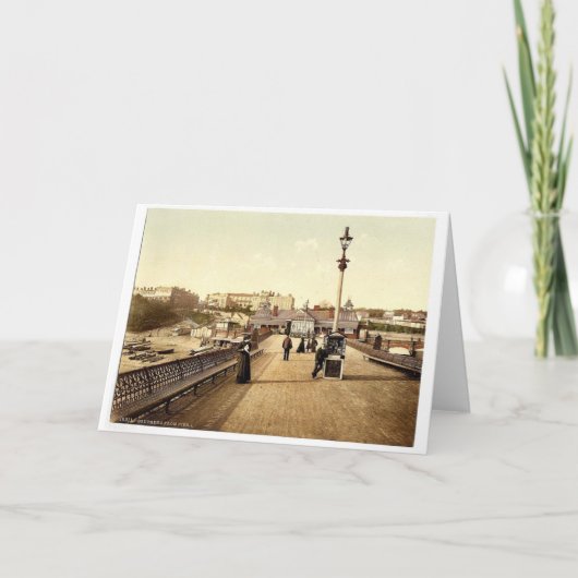 イギリス、南端沖合の埠頭からの眺め カード (正面)