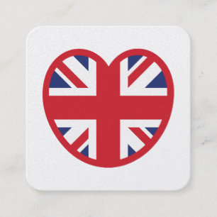 イギリス 国旗 ハート スクエア名刺
