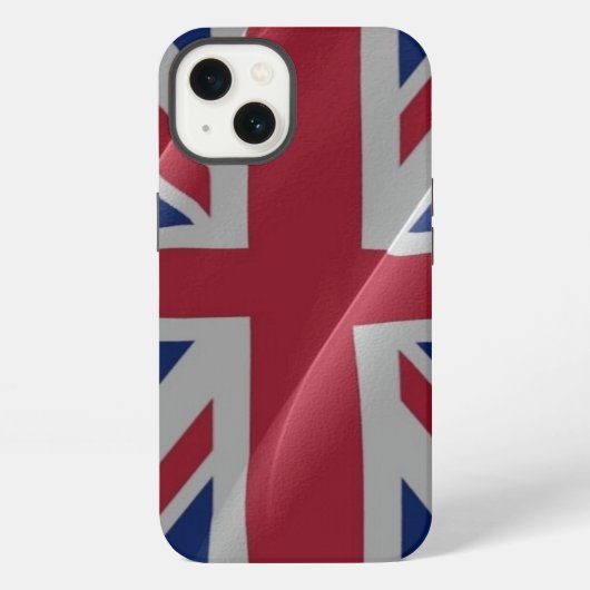 イギリス+国旗+波 iPhoneケース (裏面)