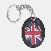 イギリス 引き裂かれた国旗 キーホルダー (正面左)