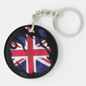 イギリス 引き裂かれた国旗 キーホルダー (裏面)
