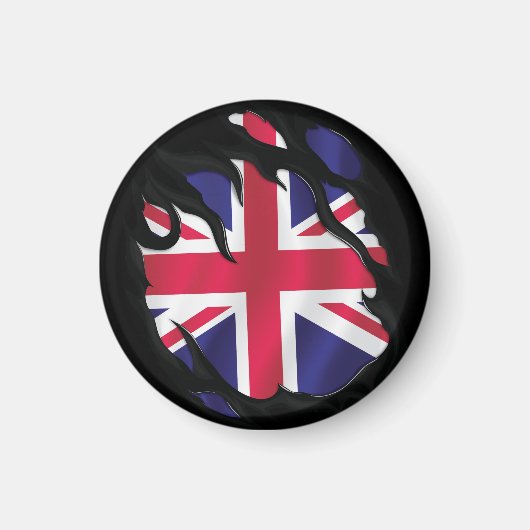 イギリス 引き裂かれた国旗 マグネット (正面)
