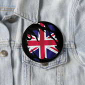 イギリス 引き裂かれた国旗 缶バッジ (インサイチュ)