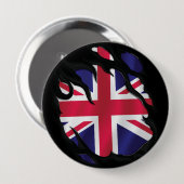 イギリス 引き裂かれた国旗 缶バッジ (正面&裏面)