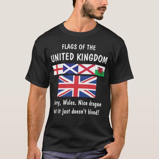 イギリス…残念なウェールズの旗! Tシャツ (正面)