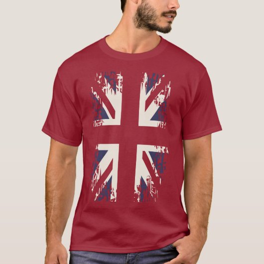 イギリス「英国国旗」(イギリスの旗)。 Tシャツ (正面)