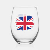 イギリス, 英国旗 ステムなしワイングラス (裏面)