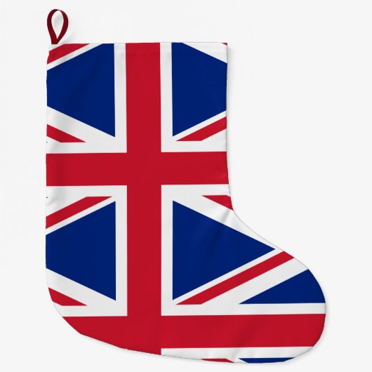 イギリス (英国旗) (ユニオンジャック) (UK) GB ラージクリスマスストッキング (正面)